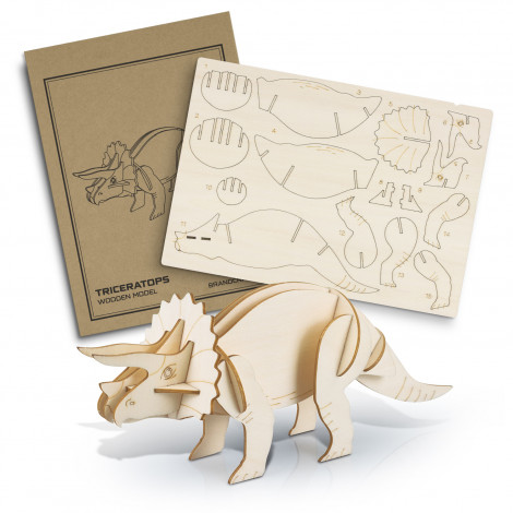 BRANDCRAFT-Triceratops-Wooden-Model