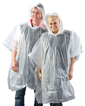 Eco-Poncho with printed 60x85mm full colour label